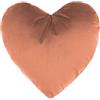 Morbidissimi - Cuscino Arredo Cuore Danae in Velluto 35x38 cm Terracotta, Cuscino Decorativo Sfoderabile con Cerniera, Design Romantico per Divano Letto Poltrona, Made in Italy AC371