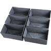 Lucoridy 6 organizer per armadi, cassetti, in tessuto, pieghevole, organizer per cassetti, organizer, 6 pezzi, colore grigio