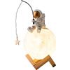 HUAJINGKEJI Resina Luci Notturne Lampada Da Tavolo Con Astronauta Figurine Accessori Da Scrivania Camera Soggiorno Decorazione Luci