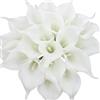 Veryhome 20Pcs Calla Fiore Artificiale Sposa Latice Vero Tocco Famiglia Partito Matrimonio Decorazione