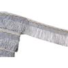 Anevous Nastro in pizzo con frange di seta, 3 metri, lunghezza 10 cm, larghezza 10 cm, bordatura per tende, nappe per vestiti, accessori da cucito fai da te, grigio argento