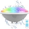 KWODE Luci per piscine PAR56, 20W RGB illuminazione della piscina, IP68 luce impermeabile della lampada della piscina con telecomando, temporizzazione 2/4/6H, luci subacquee della piscina [12V AC/DC]