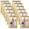 Giftgarden Cornice portafoto 10 cm x 15 cm (4 x 6), color oro, moderna, confezione multipla da 12 pezzi, grande da parete o da tavolo
