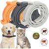 Cutiolly Collare Antiparassitario per Gatti,3 Pezzi Collare Antipulci Gatto,Collare Antipulci Cane Piccola,Naturale Regolabile Impermeabile Protezione Collare Antipulci (Nero+Grigio+Giallo, L)