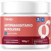 animigo Antiparassitario Cani in Polvere (100g), Formula 100% Naturale, per Immunità ed Equilibrio Digestivo, Antipulci per Cani con Fieno Greco, Zenzero, Vitamine, Minerali e Aminoacidi, all'Aroma di Pollo