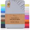 NatureMark lenzuolo in microfibra - morbido, traspirante e facile da curare - 180x200-200x220 cm, Grigio Argento