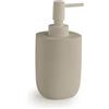 Gedy Baku Dispenser Sapone Bagno 310ml, Pompetta Erogatore in ABS e Contenitore Dispenser Sapone Liquido in Resina Colore Tortora Chiaro Finitura Opaca, Dosatore Sapone Bagno L7,7xP7,7xH16,6cm