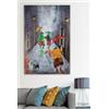 Casablanca modernes Design Casablanca Quadro decorativo da parete per soggiorno, grande, in metallo, effetto 3D, motivo: donne danzanti con ombrelli, rettangolare, realizzato a mano, grigio colorato, 80 x 120 cm