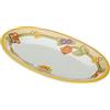 THUN - Piatto Ovale Multiuso con Fiori e Farfalla - Cucina, per La Tavola - Idea Regalo - Linea Country - Porcellana - Ø 38 cm