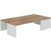 Vicco Tavolino da caffè Hardi, Rovere bianco/dorato, 90 x 21.4 cm, per l'utilizzo come superficie d'appoggio nell'area living