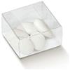 LE GEMME DI VENEZIA 50 PZ Scatola PVC Trasparente 6X6X3 cm portaconfetti per BOMBONIERA