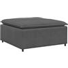 vidaXL Modulo Poggiapiedi Divano Modulare Grigio Scuro 100x100x48 cm, Divano componibile, modulo poggiapiedi, Pouf in Tessuto di Velluto a Coste