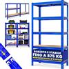 Monzana® Scaffale ad Alta Portata XL 180x90x40cm Carico Max. 875kg Pannelli MDF Scaffalatura Metallo Officina Cantina