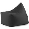 CAB DECOLOR NERO POUF POUFF PUF PUFF POLTRONA SACCO IN MICROFIBRA RIEMPITO IN PERLE DI POLISTIROLO