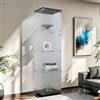 FEEOHOME Vetrina in vetro moderno, vetrina temprata in vetro a 4 strati con 1 anta e serrature, trasparente vetrina a piedi, vetrine da collezione per soggiorno, camera da letto, ufficio, 43 x 36 x 164 cm