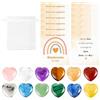 Zuuyye - Set di 12 Pietre Portafortuna a Forma di Cuore, Pietre Naturali Regalo per Bambini da 5 Anni in su, Idea Regalo Compleanno, Comunione, Matrimonio, Feste di Bambini