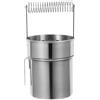 KAJNBN Secchio la Pulizia dei Pennelli a Doppio Strato in Metallo Maniglia Portatile, Portaspazzole per Pittura a Olio Clip di Fissaggio e Contenitore per Olio Integrato, Strumento