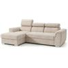 Robin Inspire Divano Angolare Modulare 3 Posti - Divano Letto a L Sinistro - Contenitore, 3 Poggiatesta Regolabili - per Soggiorno Moderno - 247 cm Silver Crema