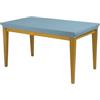 SalGiu Copritavolo Mollettone x6 x12 Posti Rettangolare (Celeste Polvere, 6 Posti)