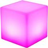 Queeucaer Sgabello quadrato a LED colorato, sgabello quadrato colorato con telecomando, 30 x 30 x 30 x 30 cm, cubo da bar quadrato, dimmerabile