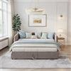 MISNODE Divano Letto Multifunzionale Estensibile 90/180 X 200 cm, Divano Allungabile a 2 Posti con Rete a Doghe, Letto Matrimoniale in Velluto, Grigio, Nessun Materasso (Grigio, 90/180 x 200 cm)