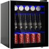 ARLIME - Frigorifero per bevande 60 lattine con porta in vetro, piccolo distributore di bevande per ufficio, bar o casa con ripiani rimovibili regolabili, 3,6 cm