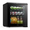 KLARSTEIN Bevora Frigorifero per bevande 46 L - Frigo per bevande con sportello in vetro, controllo touch, illuminazione a LED, temperatura regolabile da 1 a 12 °C, ripiano rimovibile