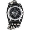 FENKOO Orologio unisex Orologio modello Rock Skull Orologio stile punk Rivetto nero