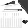 Generic Set di strumenti per la pulizia delle porte del telefono, 15 X / Set di spazzole per cuffie | Kit di pulizia elettronica, detergente per porte di ricarica continua, foro mobile portatile per la