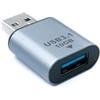 System-S Adattatore USB 3.1 Gen 2 tipo A maschio a femmina cavo in grigio