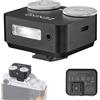ZENIKO ZA-12 Mini flash retrò a doppio quadrante, 2,5 s, 7 livelli di potenza, 400 scatti con contatto singolo, flash per fotocamera Fujifilm XM5/XT3, Sony A7M3, Ricoh GR3/4 (nero)