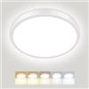 Peasur Plafoniera LED Soffitto, 3000/3500/4000/5000/6500K 15W IP54 Impermeabile Lampada da Soffitto, Sottile Plafoniera Bagno per camera da letto, Cucina, Soggiorno, Balcone, Ø18cm