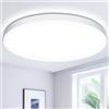 Swoieltr Plafoniera LED Soffitto 24W Lampada da Soffitto 6500K 2000LM Plafoniera Bagno IP44 Impermeabile Ø28CM Rotonda Lampadario LED Moderna Luce Soffitto per Cameretta, Soggiorno, Cucina, Balcone, Corridoio