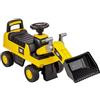 Baroni Toys Ruspa/Escavatore Cavalcabile per Bambini 1-3 Anni, con Licenza CATERPILLAR, Clacson Sonoro, Pala Mobile e Vano Portaoggetti, Dispositivo Antiribaltamento, 28x85x48cm