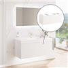 neoro n50 stripes mobile La: 120 cm con 1 scomparto estraibile, BN0694BWM, n50 [Mobili da Bagno > Mobili Lavabo]
