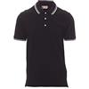 Ergos Workwear Payper - SKIPPER Polo 100% Cotone Piquet con Bordini a Contrasto Manica Corta Uomo Colore: NERO/BIANCO, Taglia: M