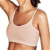 Selmark - 10630 Reggiseno Top Donna con imbottitura e senza ferretto Microfibra a costine, Nero , Taglia unica