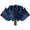 ACEIken Ombrello da viaggio pieghevole antivento con chiusura inversa, compatto e portatile per un facile trasporto con apertura automatica - per uomini e donne - blu navy, Blu, M