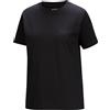 Arc'teryx Kragg Cotton Little Bird - Maglietta girocollo da donna, in cotone, a maniche corte, da arrampicata, colore: nero/nero, taglia M
