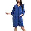 Aquarti Accappatoio Corto con Cerniera Maniche 3/4 Donna, Jeans, 4XL