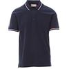 PAYPER France Polo Unisex Uomo Donna a Manica Corta 100% Cotone con fine Profilo Tricolore Spacchetti Laterali Rinforzo Sagomato retrocollo Blu Navy (XL)