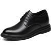 VIBLiSS Mens Casual Oxford Moda Invisibile Altezza Crescente Vestito Business Scarpe da Passeggio Scarpe Elev Comode,8cm Black,40 EU