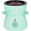 Jocca - Macchina per Fonduta Funny Cooking Turchese | Capacità 350ML, 2 Temperature | 25W | Ideale per Fonduta di Cioccolato o Formaggio | Ciotola Antiaderente e Rimovibile