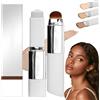 GmwyCzV Colour Changing Foundation Stick, Stick Fondotinta Coreano Cambia Colore con Pennello, Fondotinta Stick 2 in 1, White Color-Changing Cream, per Tutti i Tipi di Pelle(Buio)