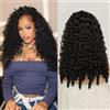 CLASSINE Burmese Curly Half Wigs Human Hair 3 In 1 Seamless Flip Over Half Wigs With Drawstring Glueless Wig Human Hair Parrucche Semiricce Burmese in Capelli Umani Water Wave Headband Wig 20 pollice