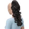 CAISHA 40cm Posticcio Treccia Portare I Codini Extensions Per I Capelli Voluminoso Ondulato Marrone H203