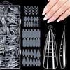 Becellen 120 Pezzi Dual Nail Form Set, Trasparente Unghie Finte Nail on Scala Graduata Extension System Dual Nail Form Con 48 Film Acrilico Stiletto Strumenti per Manicure