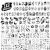Leesgel 112 Fogli Tatuaggi Temporanei Uomo donna, Impermeabile Tatuaggi Finti Stickers con Morte Cranio Leone Scheletro, Tatuaggio Trasferelli Adulti per Corpo Braccio Petto Spalla