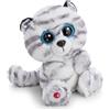 NICI GLUBSCHIS Albella, morbida tigre di peluche, per coccole e giochi, per bambini e adulti, fantastica idea regalo, 15 cm, bianco - 63047