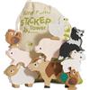 Le Toy Van Gioco educativo Animali della Fattoria impilabili, per Bambini dai 18 Mesi, attività di Equilibrio, Gioco Ecologico, 9 Animali e Borsa, in Legno FSC, Senza plastica, Petilou